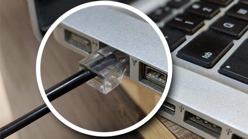Ethernet Port and Cable in Mac