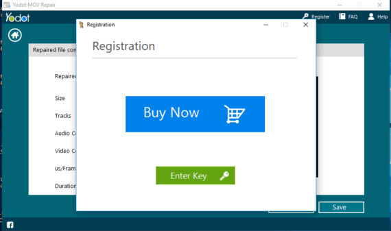 Buy Now popup appears when clicked on Save