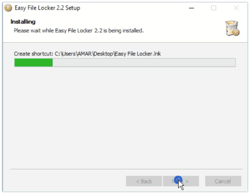 how to reset easy file locker password