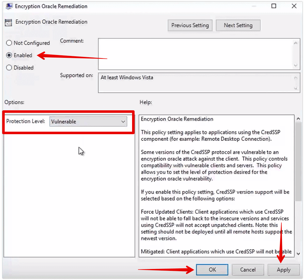 Solving CredSSP Encryption Oracle Remediation Error