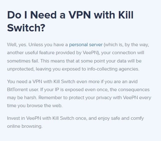 VeePN Kill Switch