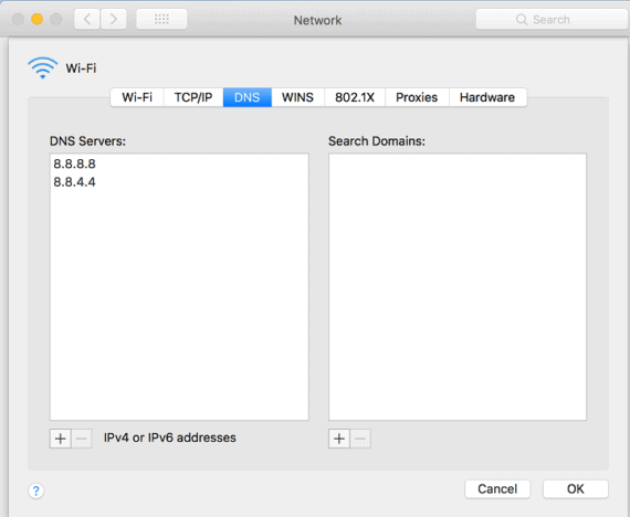 Adding Custom DNS in Mac
