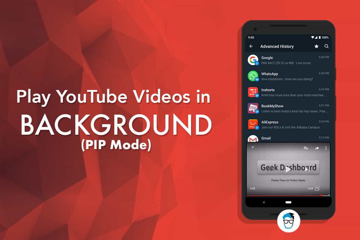 play youtube in background app