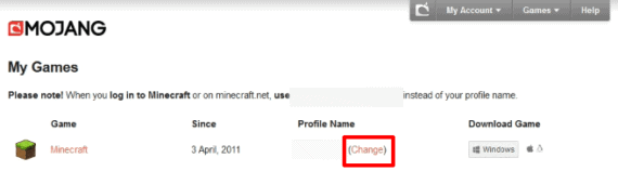 change minecraft username