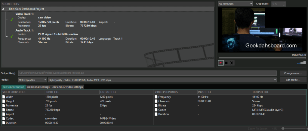 Output Properties