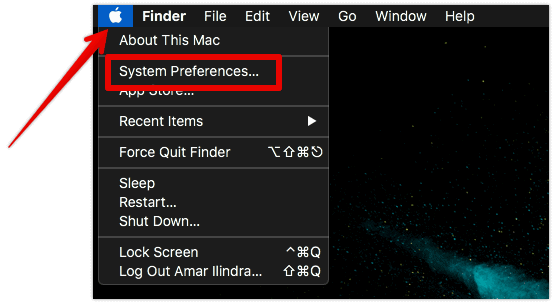 Opening System Preferences in macOS