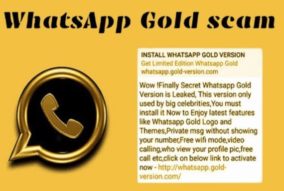 Fake WhatsApp Gold message
