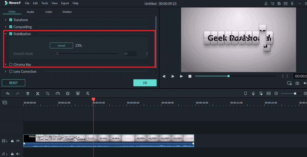 Enhanced video stabilization