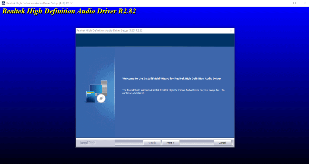 Installing Realtek HD Audio Manager sound drivers