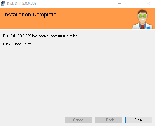 Disk Drill finished installation