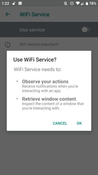 Enable Wifi Service