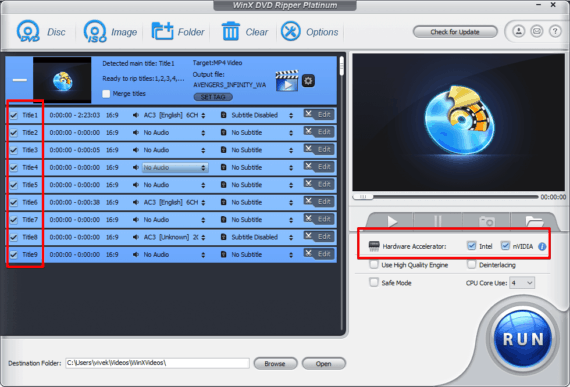 Select all the titles on the scren and change hardware Accelerator settings