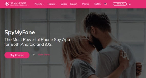 SpyMyFone Homescreen