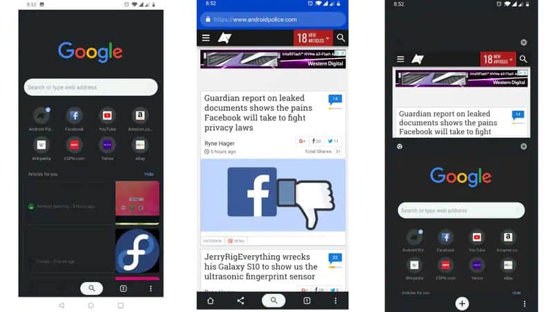 google chrome dark mode android not working