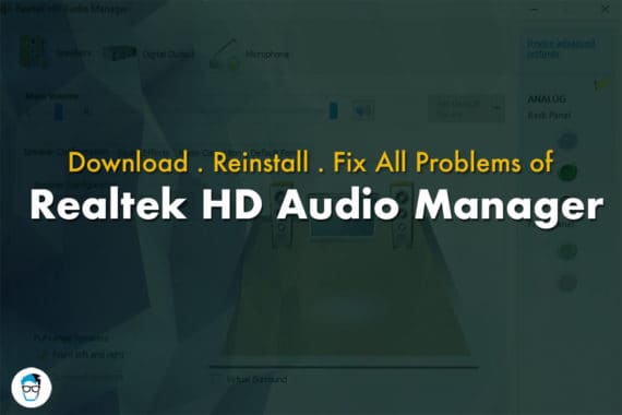 Solving Problems of Realtek HD Audio Manager
