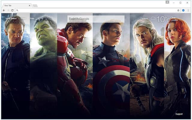 The Avengers HD Wallpaper Theme for Google Chrome