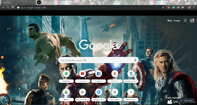 The Avengers Google Chrome theme by Peter Noordijk