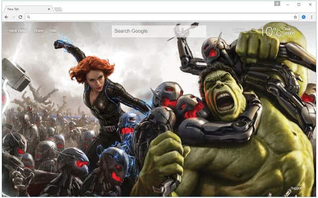 Marvel Avenger Hulk Chrome Theme