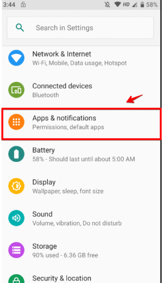 Open Apps and Notifications from Phone Settings