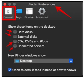 Remove unused items on desktop