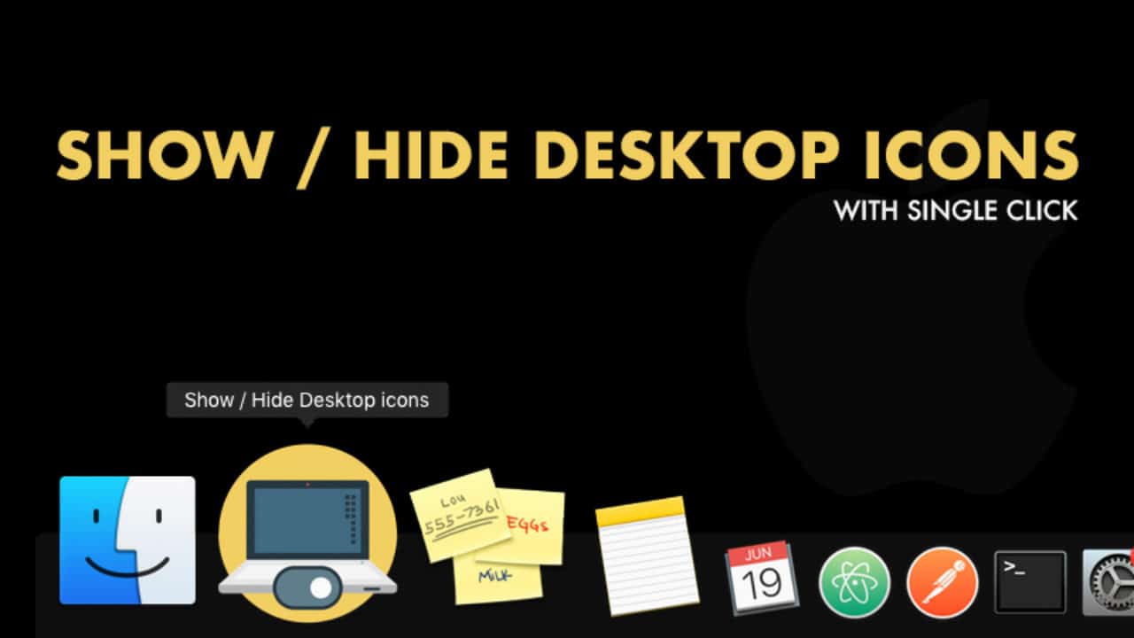 hide icons on desktop mac