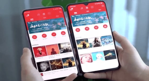 Xiaomi under-display camera phone compared to normal smartphone with notch
