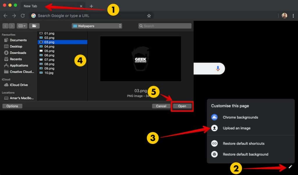 How To Change Chrome Theme Background With Your Own Pictures