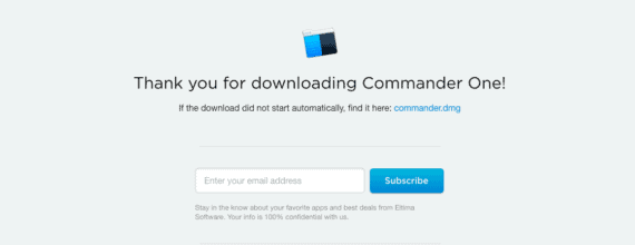 Downloading screen of Commander One 2.0