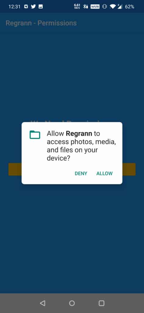 Please allow permission