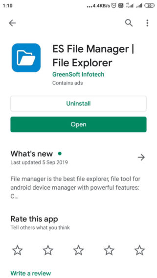 ES File Explorer app on Play Store to find saved WiFi password