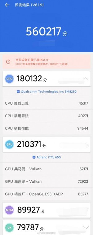 Mi 10 AnTuTu Score