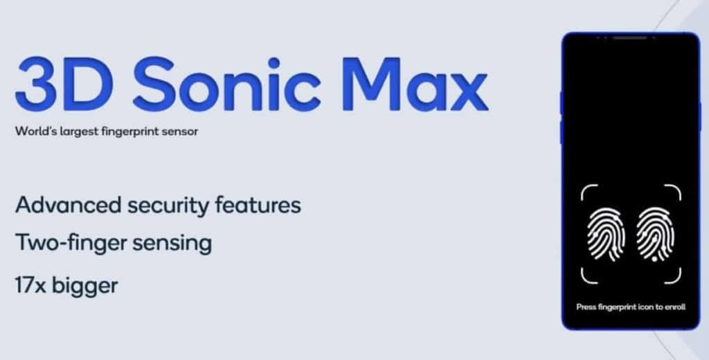 Qualcomm 3D Sonic Max Fingerprint Scanner