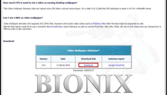 BioniX Animated Desktop Wallpaper - Download