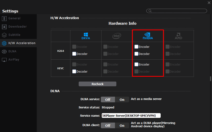 Enhance your video playback with hardware acceleration feature in 5KPlayer