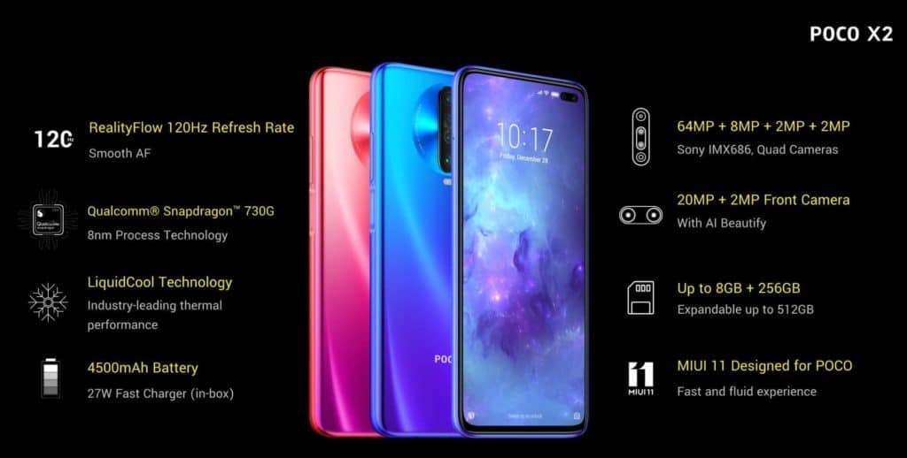 Poco X2 Specifications]