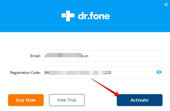 Activate dr.fone - WhatsApp Transfer License