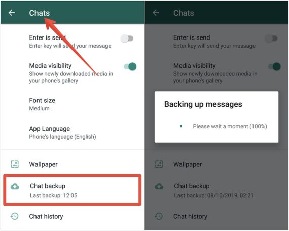 Create WhatsApp Local Backup