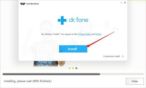 Install dr.fone - WhatsApp Transfer