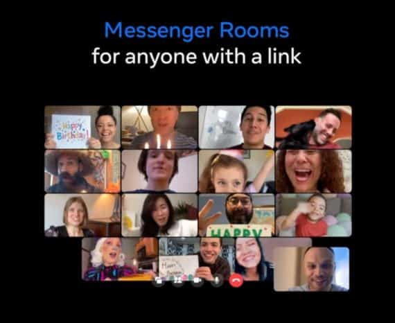 Messenger Rooms interface