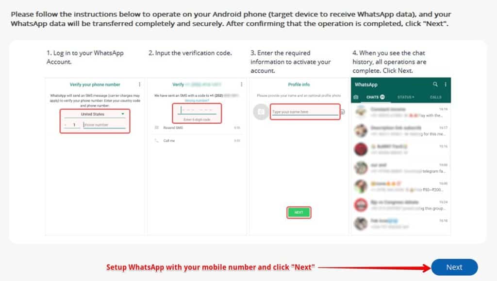 Setup WhatsApp Application on Android