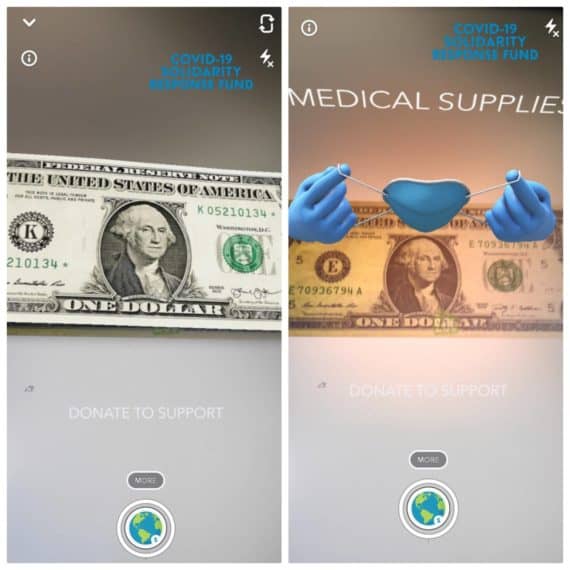 Snapchat Currency scanning lens