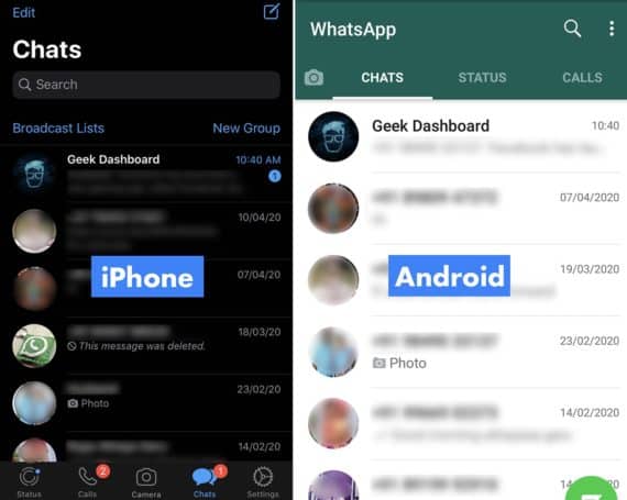 WhatsApp Chats Transferred from iPhone to Android