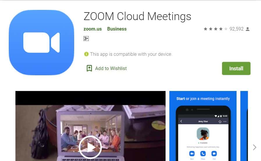 zoom app download from play store