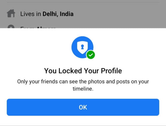 Facebook Profile Lock