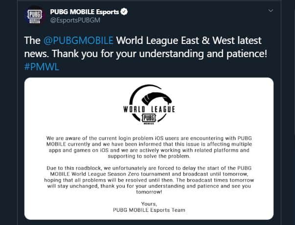 PubG Mobile statement