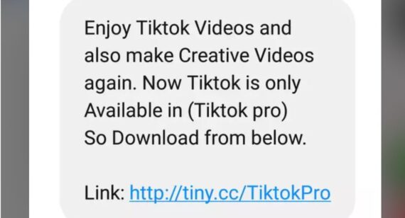 TiKTok forwaded message