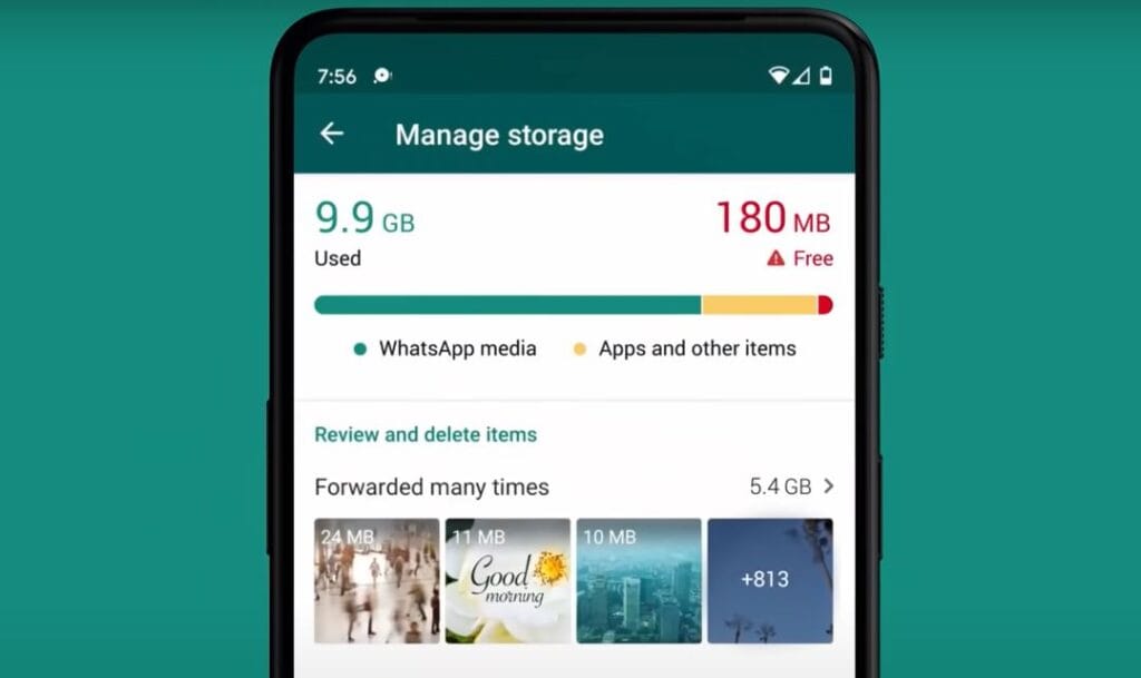 WhatsApp added "Manage Storage" Feature