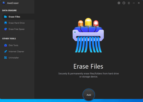 AweEraser's Erase Files