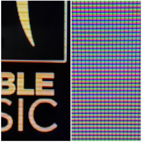 Moto ZX2 visible Pixels