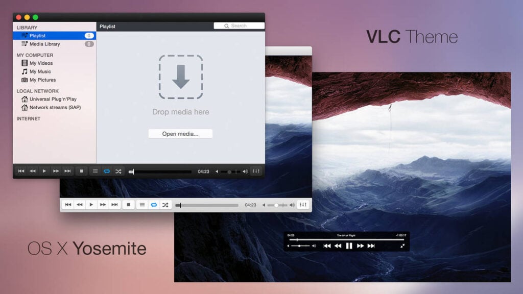 OS X Yosemite VLC Skin - Best VLC Skins